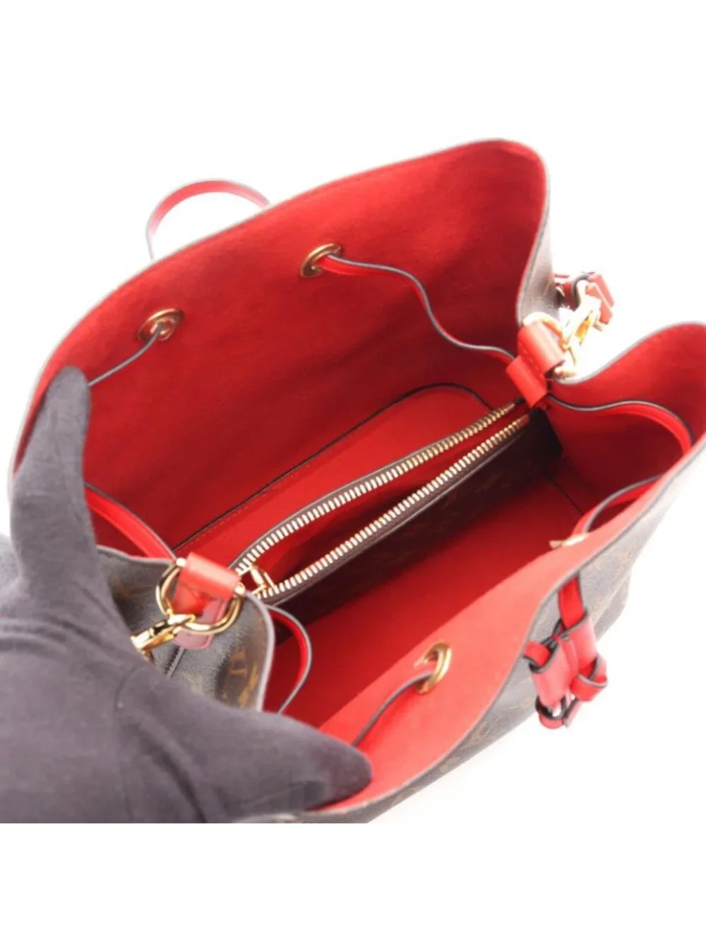 Louis Vuitton Shoulder Bag Neo Noe Coquelicot Coatingcanvas Leather